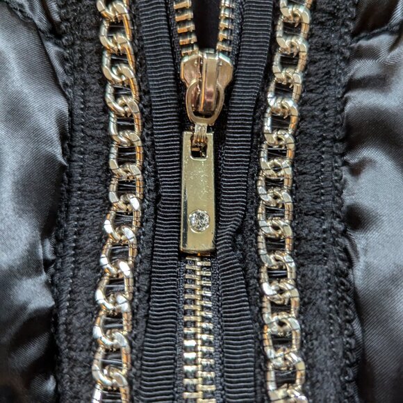 Beautiful Used Black and Silver Puffer Vest (Womens) - Picture 2 of 4